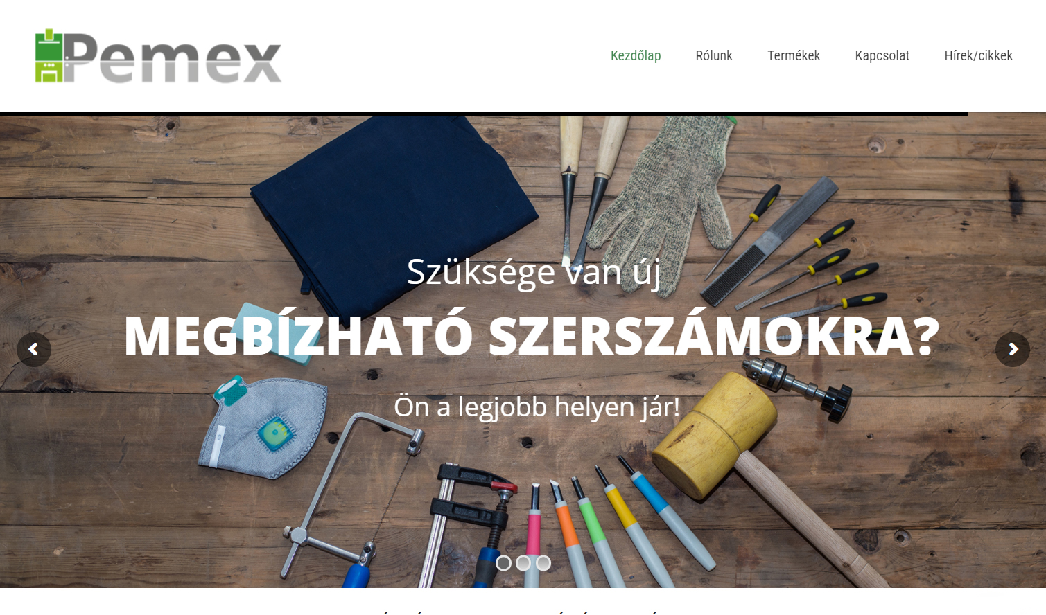Pemex Barkácsáruház  weblapfejlesztője a Joy Design Studio